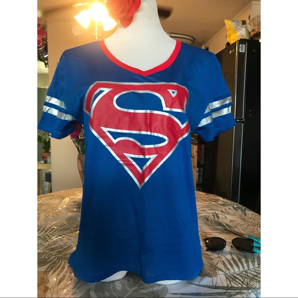 Blue & Red Superman Jersey T-Shirt